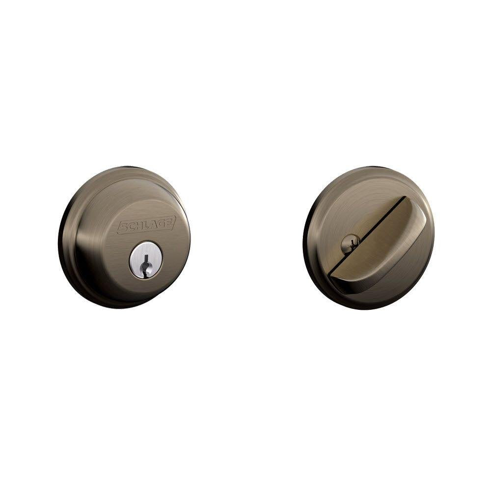 SCHLAGE, SCHLAGE Lock CO B60N620 Pêne dormant à cylindre simple, étain