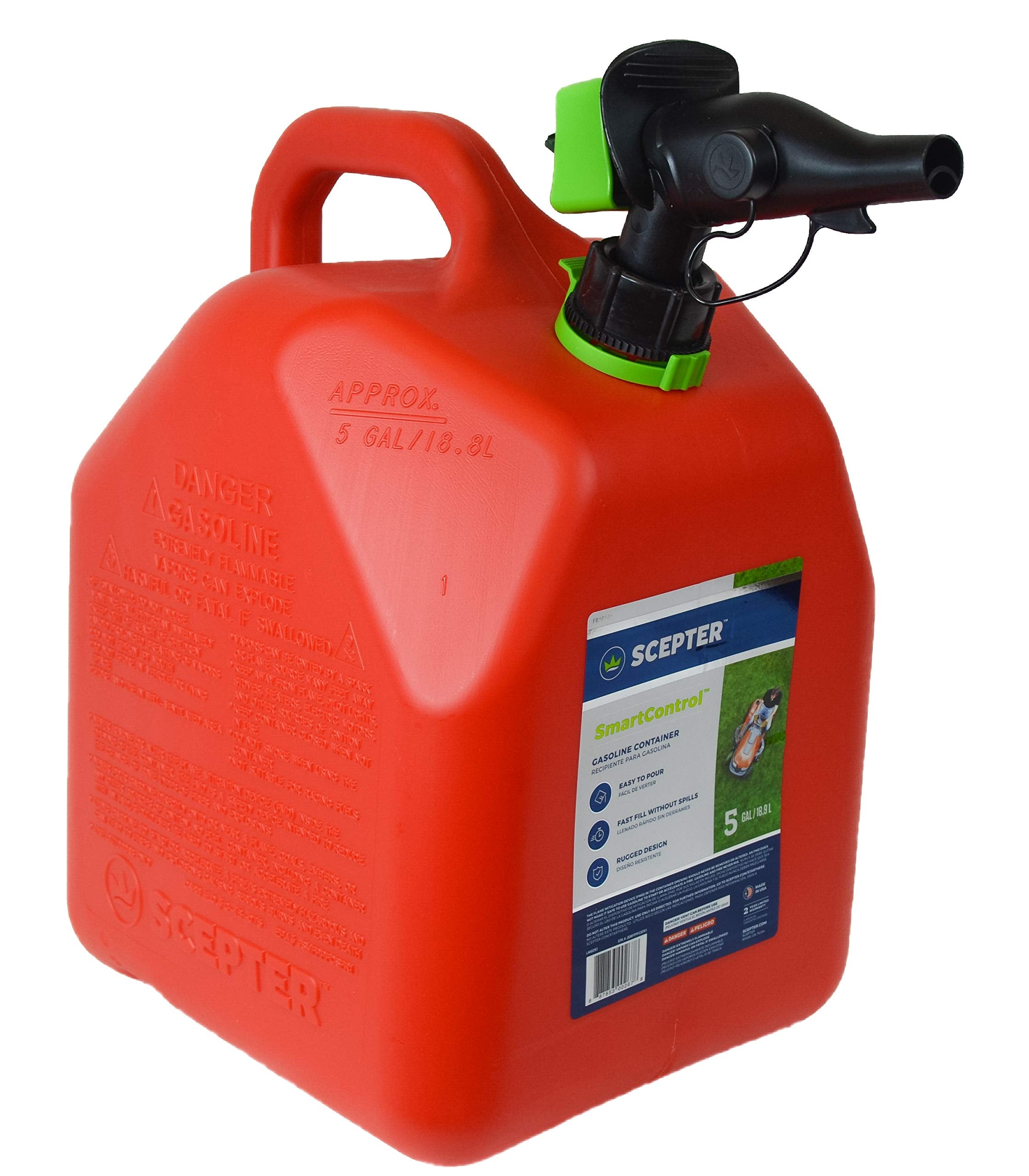 Sceptre, Scepter FR1G501 Bidon à gaz SmartControl de 5 gallons, rouge