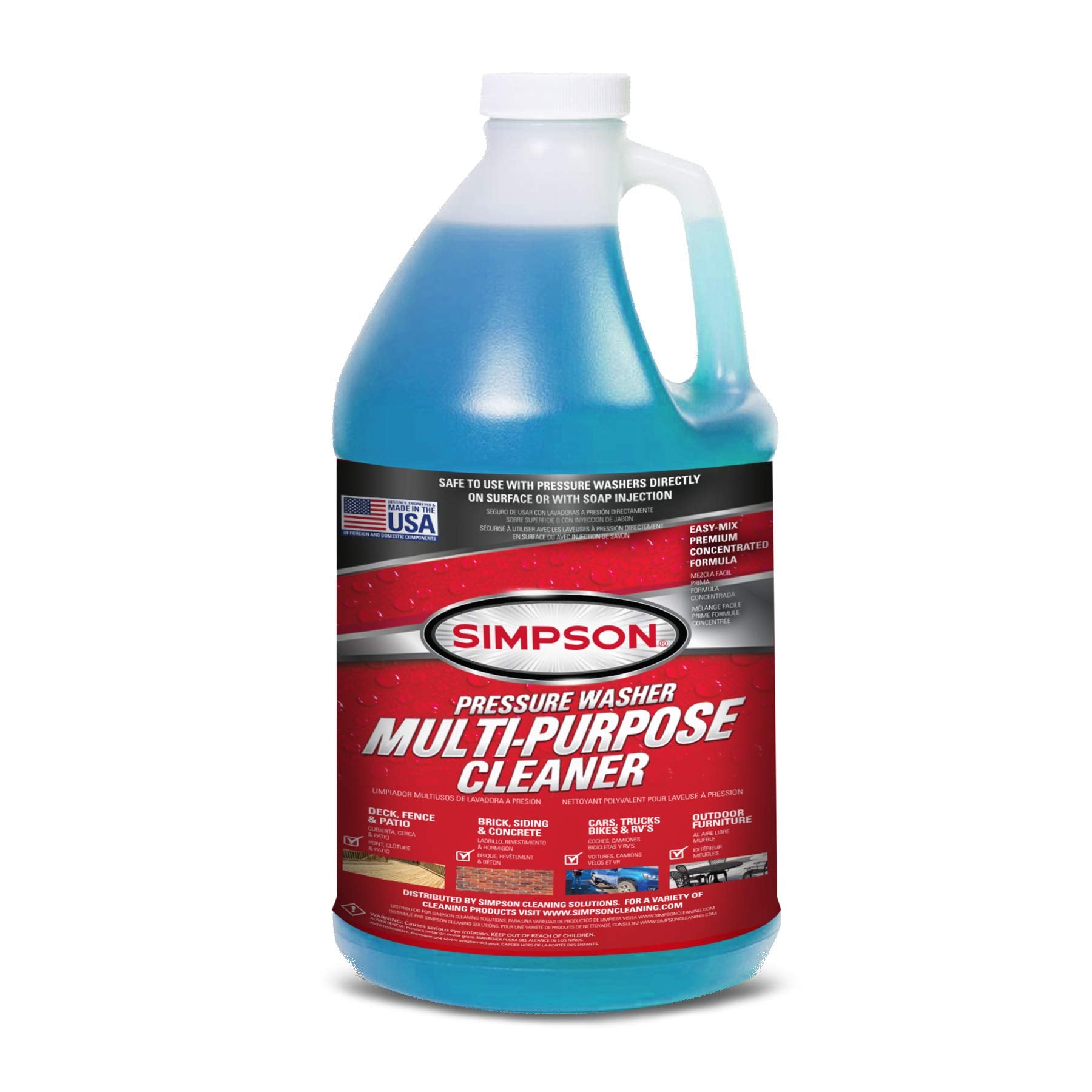 Simpson, Simpson 88262 Nettoyant multi-usages pour laveuse à pression, 1 gallon