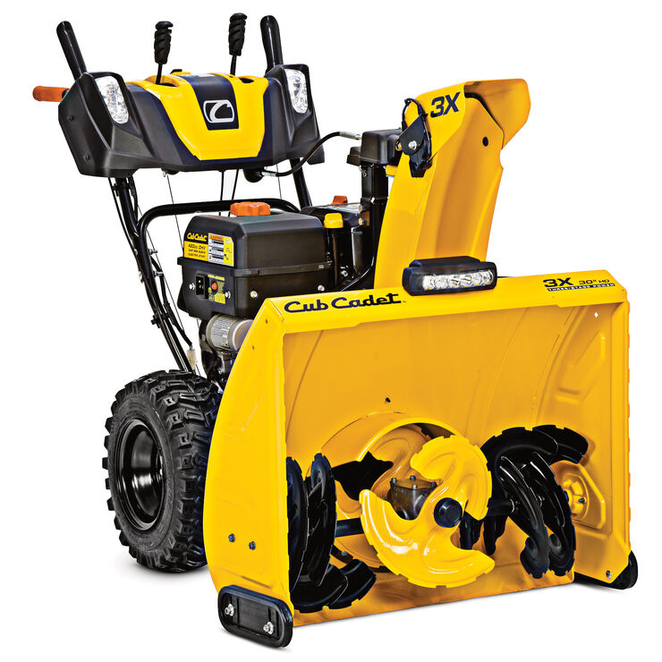 Cub Cadet, Souffleuse à essence à trois phases Cub Cadet 3X 30Inch HD 420 cc avec démarrage électrique Chute en acier Direction assistée et poignées chauffantes