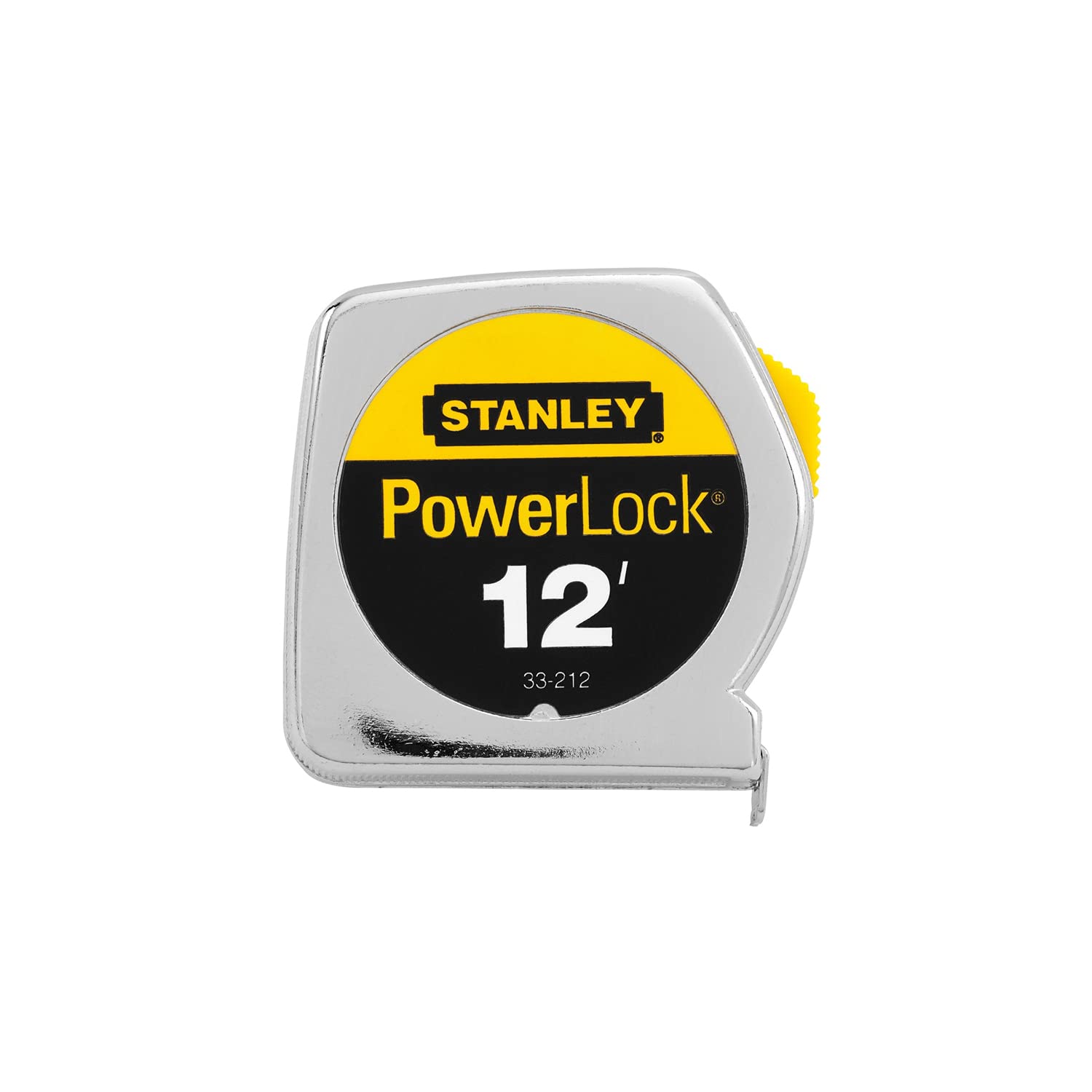 STANLEY, Stanley Hand Tools 33-212 Ruban à mesurer PowerLock de 12 pi avec marques de goujon à tous les 16 po