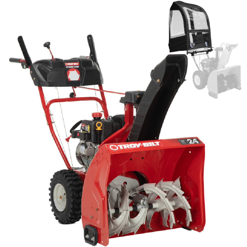 Troy-bilt, Troy-Bilt MTD Storm 24 in. 208 cc Two- Stage Gas Snow Blower with Electric Start Self Propelled Model 2420 /2425, and Includes Snow Blower Cab