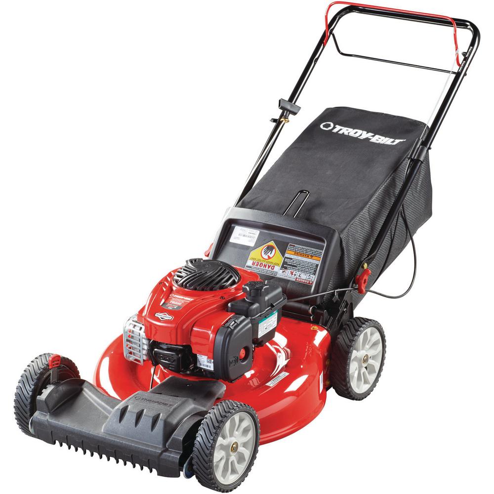 Troy-bilt, Troy-Bilt TB200 21 in. 140 cc 550e Series Briggs & Stratton Gas Walk Behind Self Propelled Lawn Mower w/ 2-in-1 TriAction Cutting System