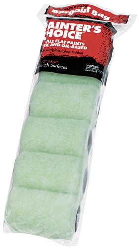 Brosse Wooster, Wooster Brush R271-4 Painter's Choice Roller Cover, 1/2-Inch Nap, 6-Pack, 4-Inch