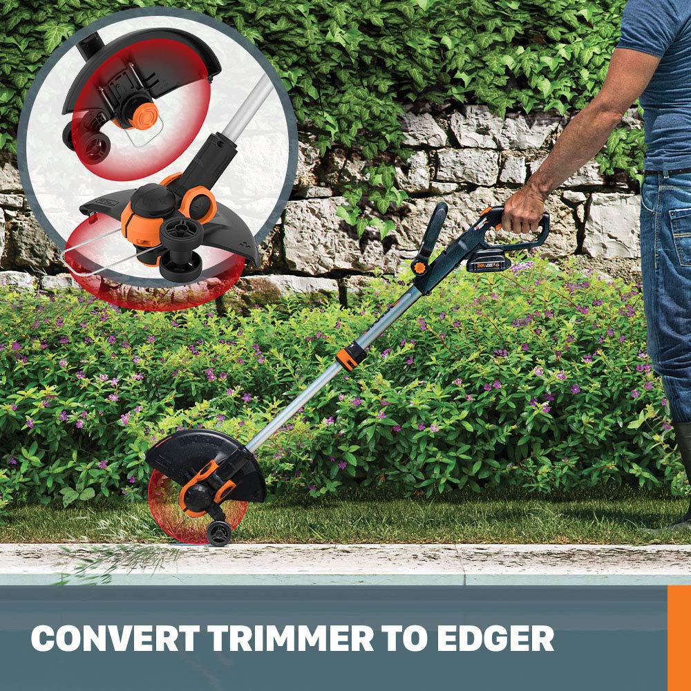 Worx, Worx WG163 GT 3.0 20V PowerShare 12" Cordless String Trimmer & Edger (2 Batteries et Chargeur inclus) (Remis à neuf)