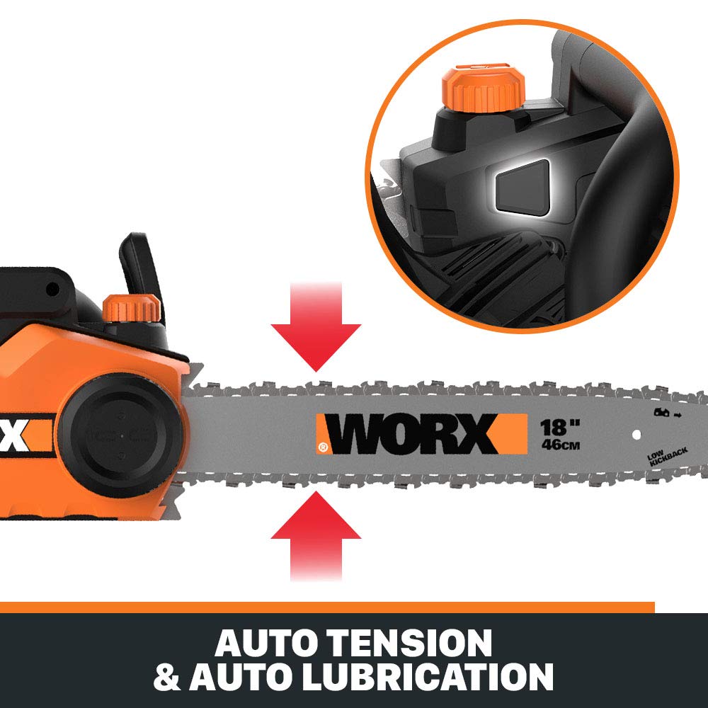 Worx, Worx WG304.1 15 Amp 18" Electric Chainsaw (Remis à neuf)